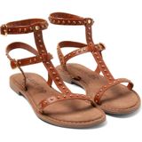Lazamani - Leren Sandalen - Cognac - Met Studs