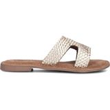 Lazamani - Flor Dames Slippers - Leer - Gold