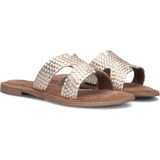 Lazamani - Flor Dames Slippers - Leer - Gold