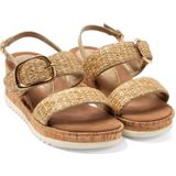 Lazamani - Raffia Sleehakken - Goud