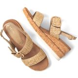 Lazamani - Raffia Sleehakken - Goud