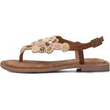 Lazamani - 75.017 - Sandaal - Tan - Suède - Verstelbaar Hielbandje