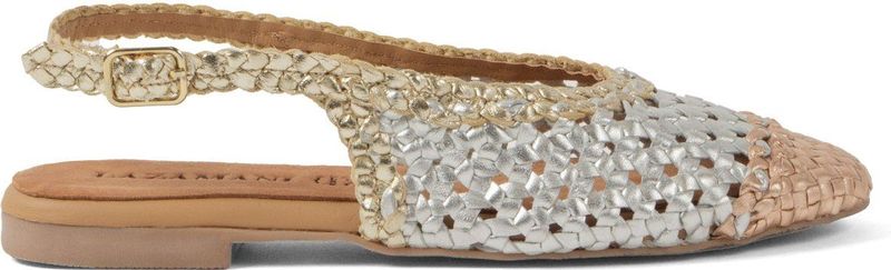 Lazamani - Novia Dames Ballerinas Leer Silver - Maat 36