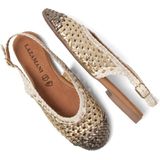 Lazamani - Novia Ballerinas - Leer - Gold
