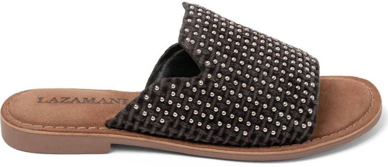 Lazamani - Slippers - Zwart - Met Studs