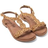 Lazamani - Aida - Sandalen - Leopard - Leren Voering, Suède Voetbed, Rubber Zool