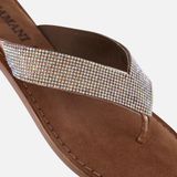 Lazamani - Rainbow - Slippers - Zilver - Leer