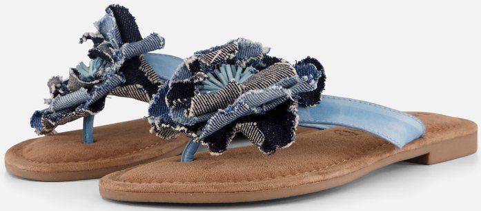 Lazamani Slippers - Blauw - Synthetisch - Dames