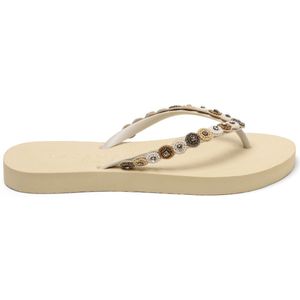 Lazamani - Mallorca Beach Dames Slippers Offwhite - Maat 37/38