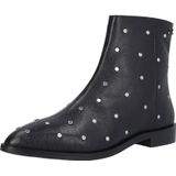Lazamani - Enkellaarsjes - Zwart - Leren - Met Studs
