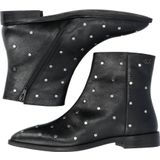 Lazamani - Enkellaarsjes - Zwart - Leren - Met Studs