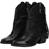 Lazamani - Cowboylaarzen - Zwart - Leren