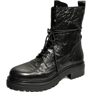 Lazamani - Veterboots - Zwart - Leren