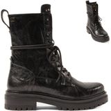 Lazamani - Veterboots - Zwart - Leren