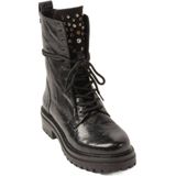Lazamani - Veterboots - Zwart - Leren