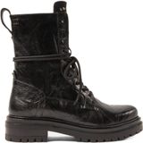 Lazamani - Veterboots - Zwart - Leren