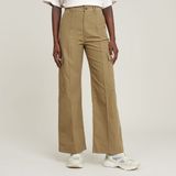 High Waist Cargo Pant - Groen - Dames