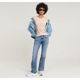 T-shirt - Effen - Jersey - V-hals - Slanke Pasvorm - Kwartmouw