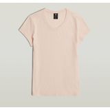 T-shirt - Effen - Jersey - V-hals - Slanke Pasvorm - Kwartmouw