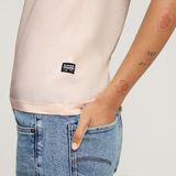 T-shirt - Effen - Jersey - V-hals - Slanke Pasvorm - Kwartmouw