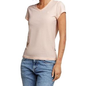 T-shirt - Effen - Jersey - V-hals - Slanke Pasvorm - Kwartmouw