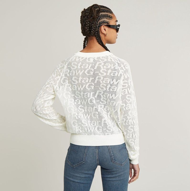 G-star - Pointelle - Gebreide Trui - Lichtgewicht - Katoen - Semi-transparant