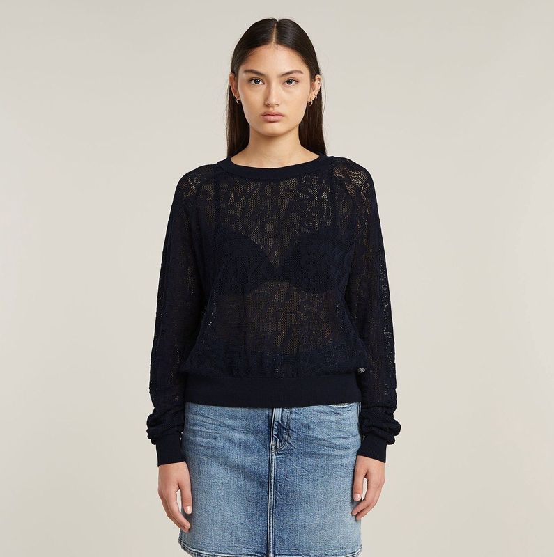 G-star - Pointelle - Gebreide Trui - Lichtgewicht - 100% Katoen