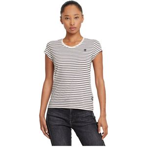 G-Star RAW - Stripe - T-shirt - Geribbelde Halslijn - Korte Mouwen - 100% Biologisch Katoen