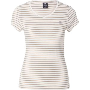 G-STAR - Eyben Stripe - Korte Mouw Top - Ensis Green - 100% Biologisch Katoen