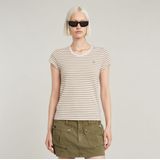 G-star - Eyben Stripe T-shirt - Korte Mouwen - V-hals - 100% Biologisch Katoen