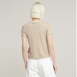 T-shirt - Effen - Jersey - Normale Pasvorm - Kwartmouw