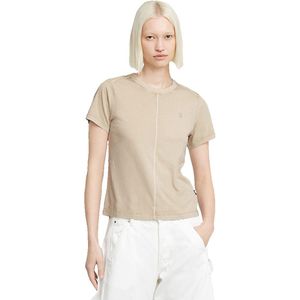 T-shirt - Effen - Jersey - Normale Pasvorm - Kwartmouw