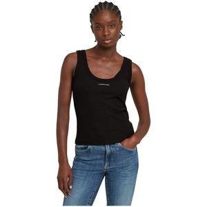 G-STAR RAW Dames Slim Rib Tank Top Wmn T-Shirt, Zwart (Dk Black D26065-d253-6484), XXS