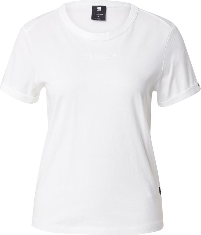 G-Star RAW - T-shirt Embro g-script - T-shirt - Wit - Borduurwerk