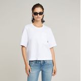 G-STAR - Top Pocket - T-shirt - Wit - 100% Biologisch Katoen