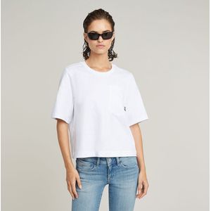 G-STAR - Top Pocket - T-shirt - Wit - 100% Biologisch Katoen