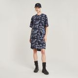 Spuitende letters losse r t jurk wmn, meerkleurig (Osaka Blue Sprayed Letters D26082-d611-h317), XXS