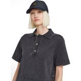 Overdyed Polo Sweater - Zwart - Dames