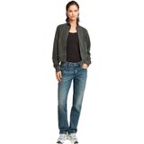 Overdyed - Slim Track - Sweaterjack - Zwart - Dames