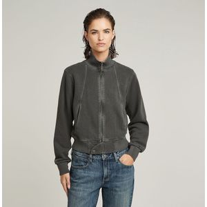 Overdyed - Slim Track - Sweaterjack - Zwart - Dames