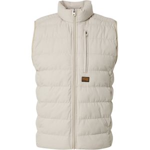 G-Star RAW - Foundation Liner - Gilet - Beige - Col Montant, Pockets met Drukknopen