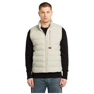 G-Star RAW - Foundation Liner - Gilet - Beige - Col Montant, Pockets met Drukknopen