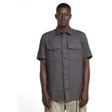 G-Star RAW - Slim - Hemd - Grijs - Katoen - Diagonale Naden - Borstzakken