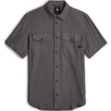 G-Star RAW - Slim - Hemd - Grijs - Katoen - Diagonale Naden - Borstzakken