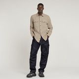 Marine - Slim Shirt - Beige - Heren