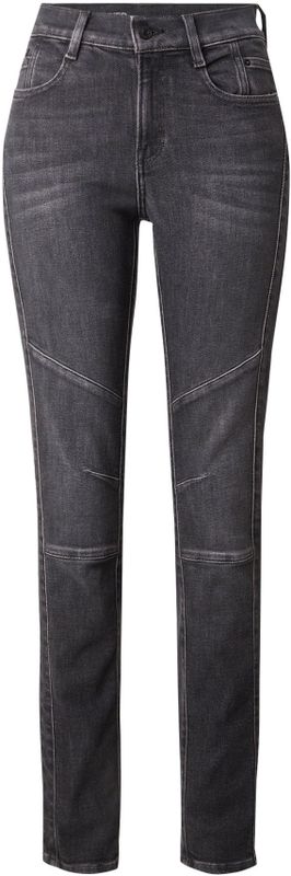 Jeans - Effen - Denim - Slimfit - Mid Waist - Rinsed/Dark Washed