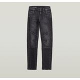 Jeans - Effen - Denim - Slimfit - Mid Waist - Rinsed/Dark Washed
