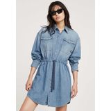 Relaxed Drawcord - Spijkerjurk - Lichtblauw - Dames