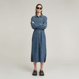G-star - Long Tab - Denim Jurk - Lange Mouwen
