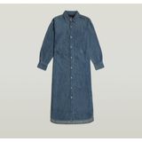 Lange tab shirt jurk, Blauw (Faded Cricket Blue D25183-d252-d891), XXL